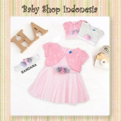 dress bayi vest brocade pink  large